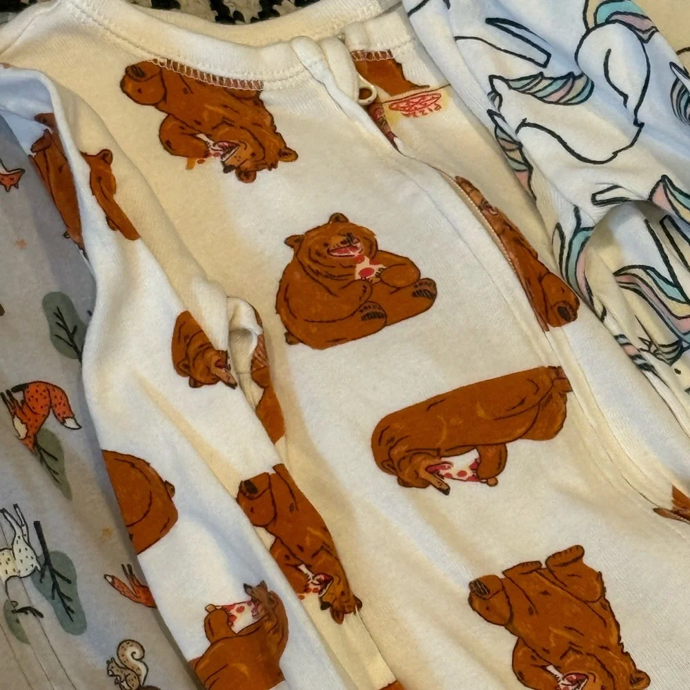 Girl or Boy Toddler Footed Onesies Toddler Pj's Lot OldNavy - Picture 4 of 8